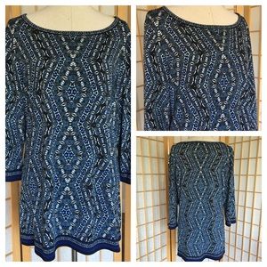 Max Studio Print Top SZ XL